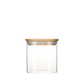 Pebbly -- Boite en verre carré avec couvercle en bambou 800 mL