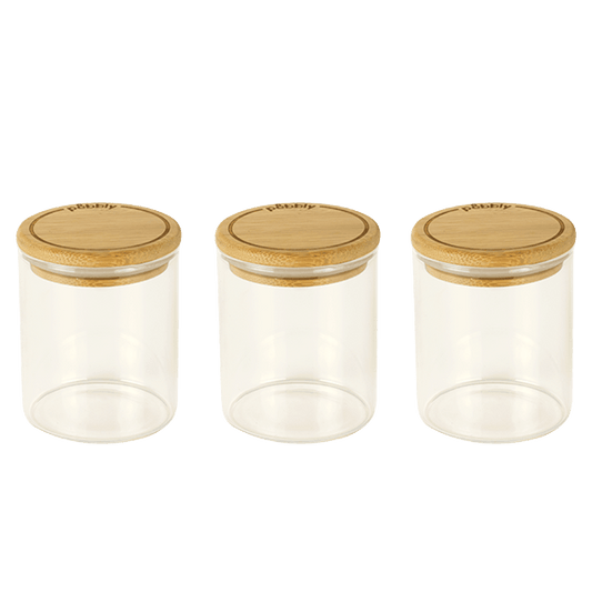 Pebbly -- Set de 3 boites en verre à épices & condiments 190 mL