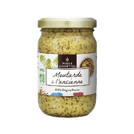 Pique Assiettes -- Moutarde à l'ancienne 100% origine France bio - 200 g