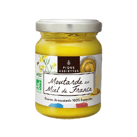 Pique Assiettes -- Moutarde au miel de France 100% graines françaises bio - 125 g