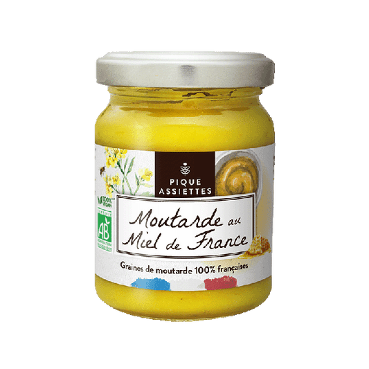 Pique Assiettes -- Moutarde au miel de France 100% graines françaises bio - 125 g