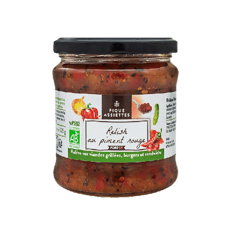 Pique Assiettes -- Relish au piment rouge bio - 325 g