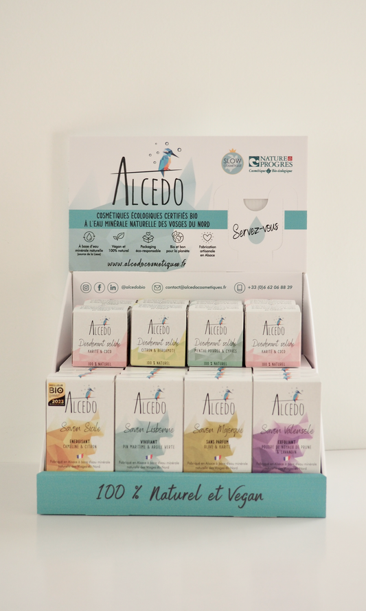 Alcedo -- Présentoir vide d'implantation cosmétiques