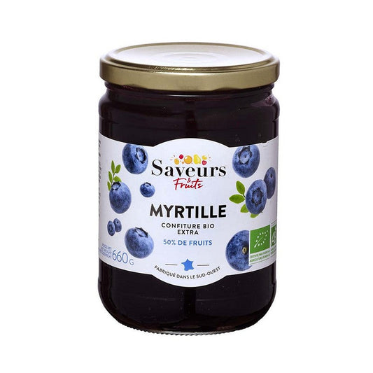 Saveurs et fruits -- Confiture Extra 50% fruits Myrtille bio - 660 g