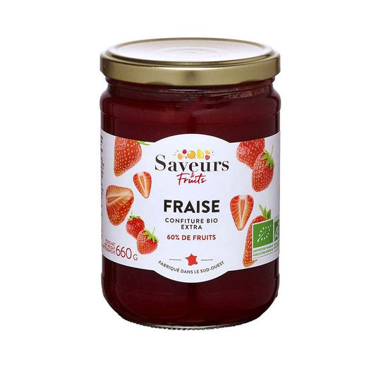 Saveurs et fruits -- Confiture Extra 60% fruits Fraise bio - 660 g