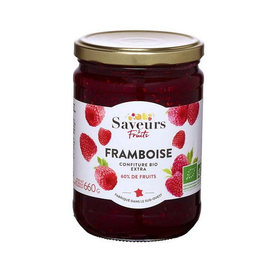 Saveurs et fruits -- Confiture Extra 60% fruits Framboise bio - 660 g