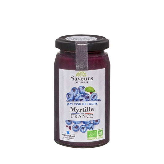 Saveurs et fruits -- Préparation aux Fruits 100% issue de fruits Myrtille de France bio - 240 g