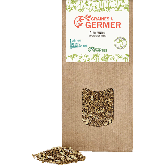 Semences Vivantes -- Graines d'Alfa fenouil à germer Bio - 150 g