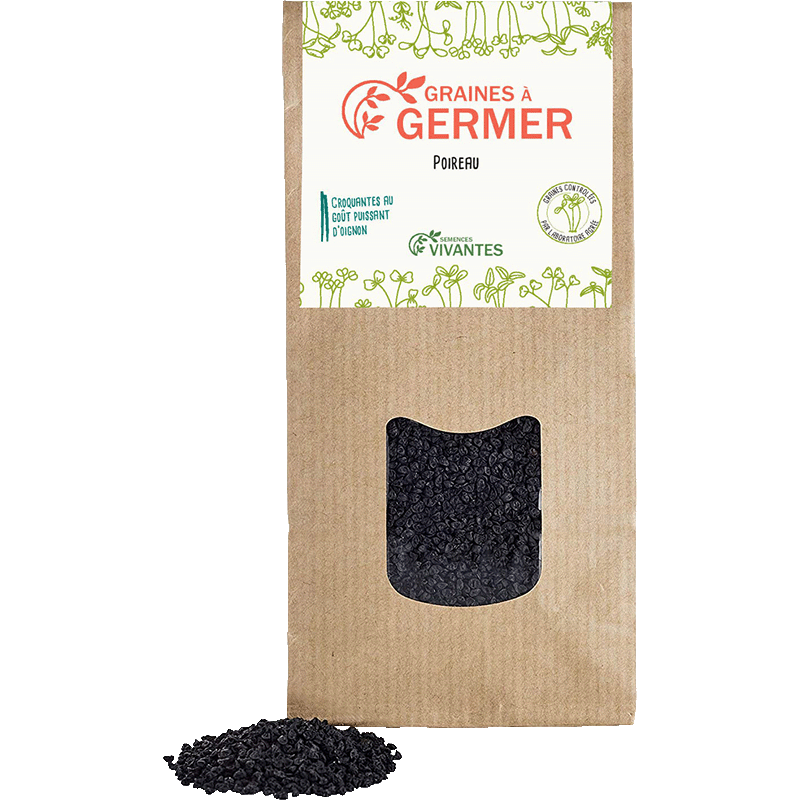 Semences Vivantes -- Graines de Poireau à germer Bio - 150 g