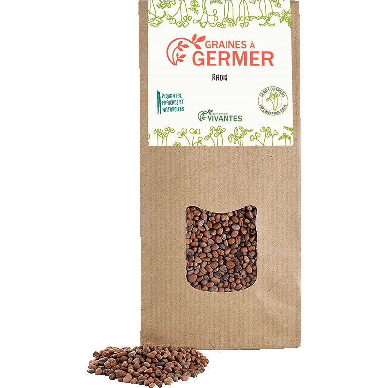 Semences Vivantes -- Graines de Radis à germer Bio - 150 g