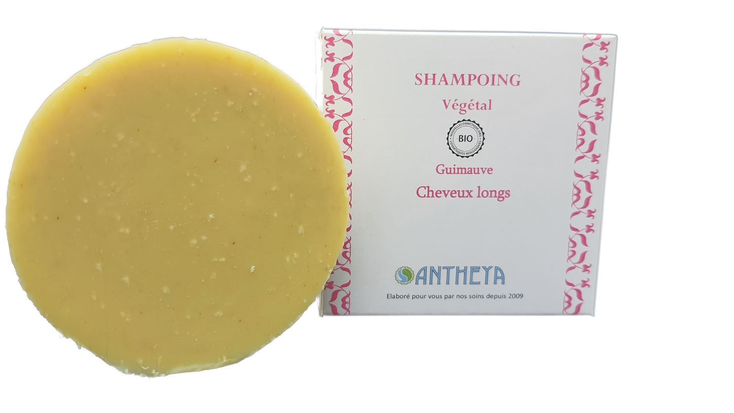 Antheya -- Shampoing solide guimauve - cheveux longs ou frisés (boîte) - 90 g