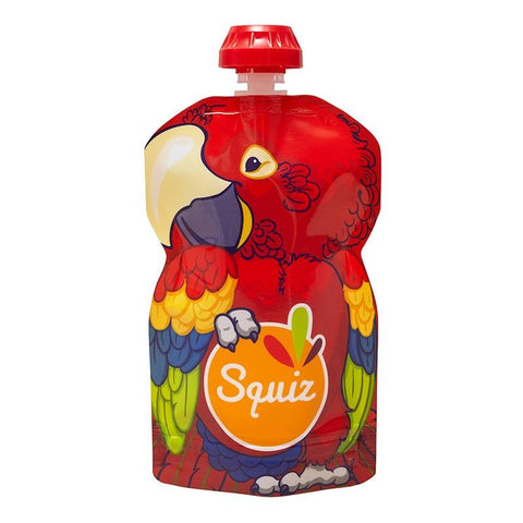 Squiz -- Gourdes réutilisables perroquet (prêt à vendre) - 8 x 130 mL