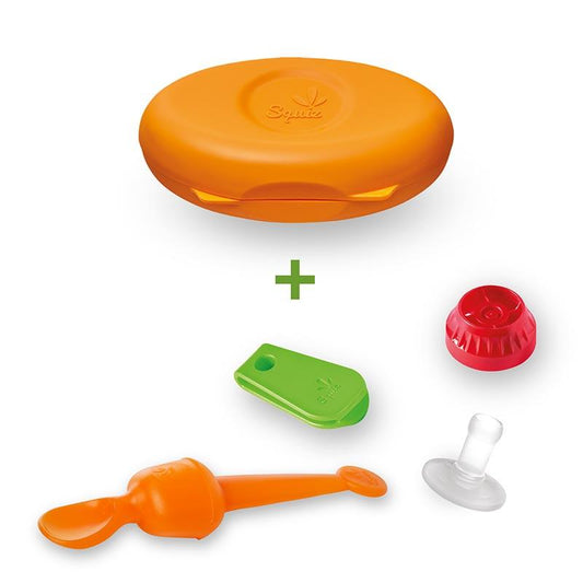 Squiz -- Lot de 1 boîte + 1 Squiz'spoon + 1 Squiz'top + 1 Squiz'zip + 1 bouchon