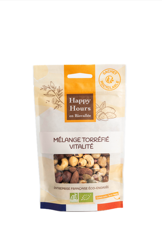 Happy Hours En Biovallée -- Sachet mélange torréfié vitalité bio - 115 g