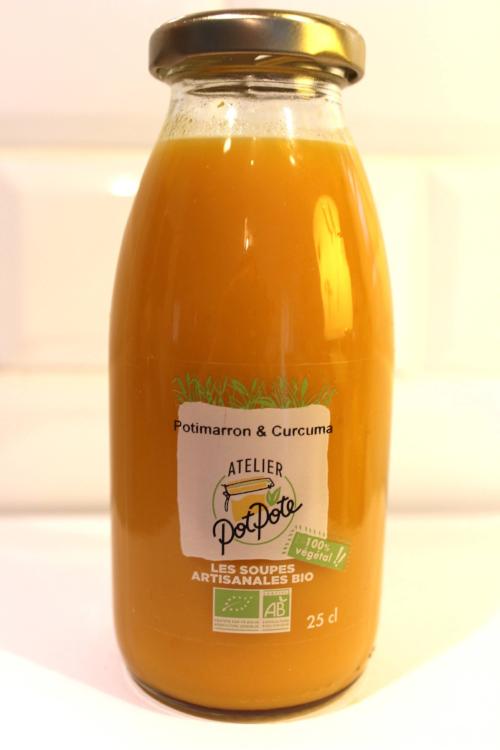 Atelier Potpote -- Soupe bio - potimarron curcuma - 25 cl x 24