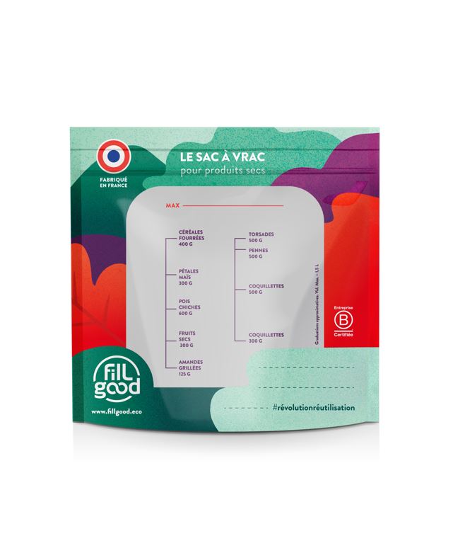 Fillgood -- Sacs à vrac réutilisables large ouverture zippée (prêt à vendre) - 1,5L x 20